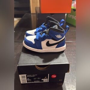 Brand new Jordan 1 Mid Game Royal (Toddler) size 5c
